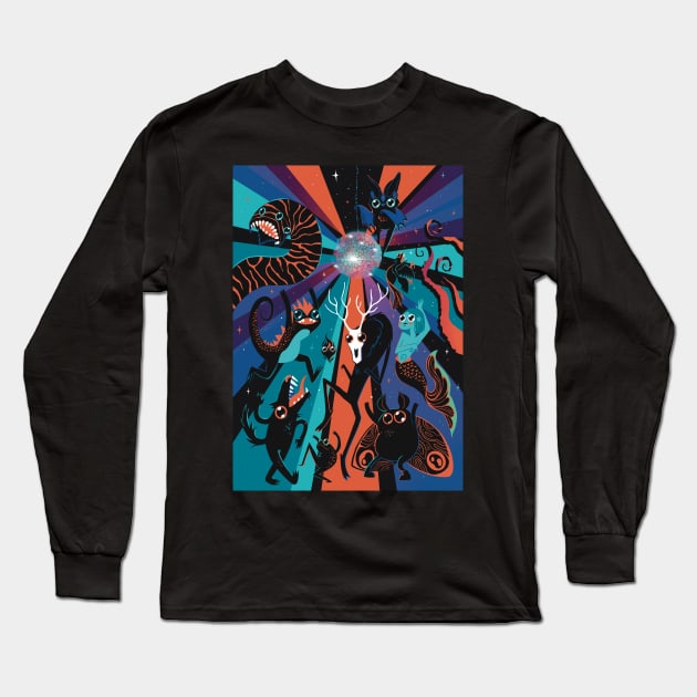 Cryptid Disco Long Sleeve T-Shirt by Sloosh